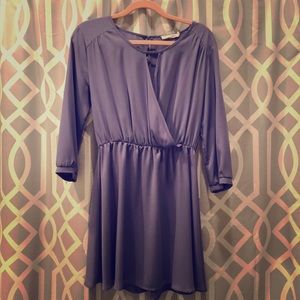 Lush cross-front keyhole long sleeve dress size M